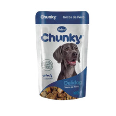 Chunky Pouches Delidog Trozos Pavo