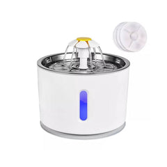 Fuente de Flor Redonda metálica con luz