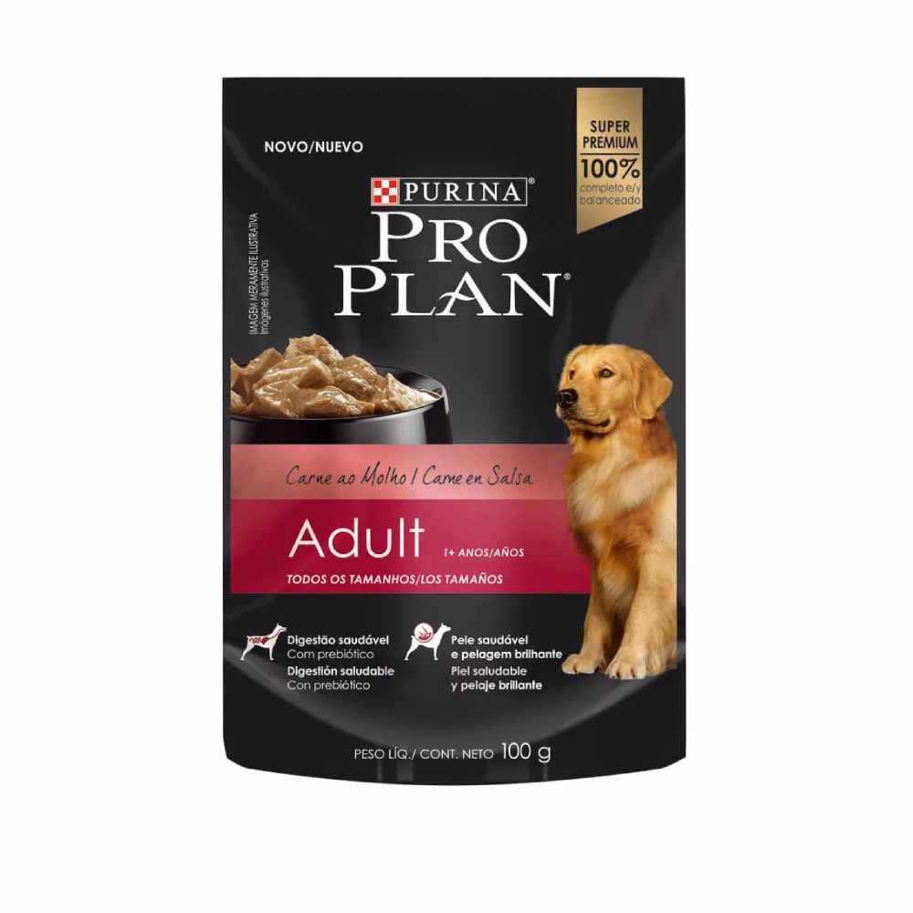 🍖🐶 Pro Plan Húmedo Perro Adulto Sobre 100g — Trozos en Salsa con Proteína de Pollo
