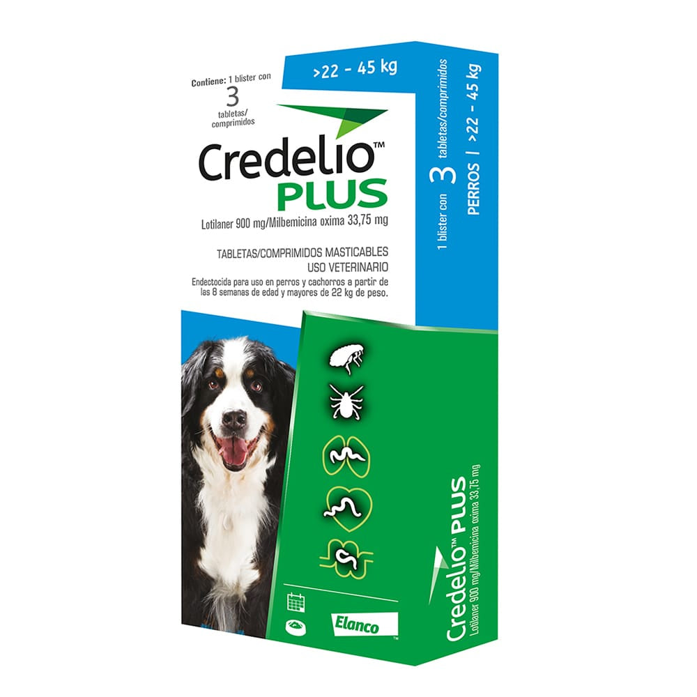🐕 Credelio Plus - Antiparasitario Interno y Externo para Perros